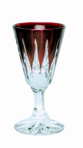 Ruby crystal vodka glasses 40 ml. Line 6 pcs