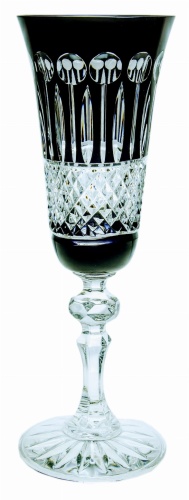 Czarne kryształowe kieliszki do szampana