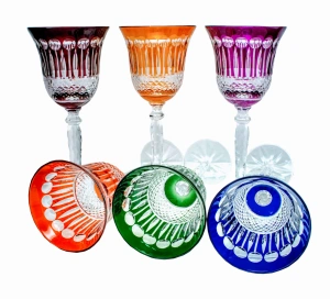 Kolorowe  kryształowe Rymery 250 ml Francuskie 6 szt 