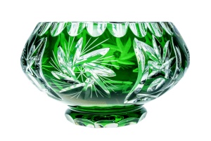Crystal emerald fruit bowl 16 Grinder Olive  