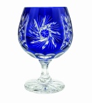 Cobalt crystal glasses of cognac 250ml Olive Grinder 6 pcs