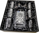 Kryształowy zestaw karafka i szklanki do whisky Ananas