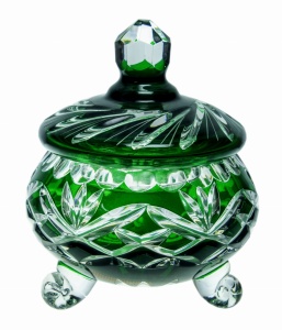 Emerald crystal candy box 10 cm Pineapple