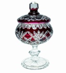 Ruby crystal sugar bowl 10 cm Pineapple