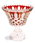 Ruby crystal plate Rumcajs 16 cm Checkered Olive
