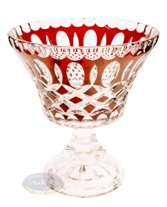 Ruby crystal plate Rumcajs 16 cm Checkered Olive