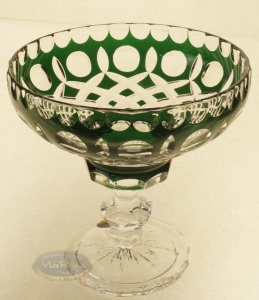 Emerald crystal platter 16 cm Lattice Olive