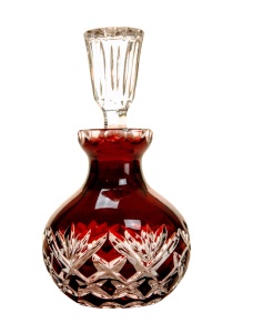 Rubinowa kryształowa karafka 175 ml Ananas