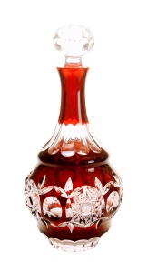 Rubinowa Kryształowa karafka do nalewek 600 ml THC/PK500