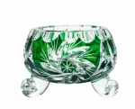Szmaragdowa  kryształowa owocarka 8 Młynek
