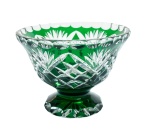 Szmaragdowa kryształowa misa na owoce 16 cm Ananas