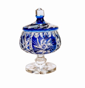 Cobalt crystal sugar bowl 8 cm Olive grinder