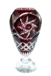 Ruby crystal vase 30 cm Olive Mill