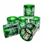 Emerald whiskey glasses 280ml  Olive Grinder 6 pcs