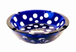 Crystal cobalt ashtray Dot
