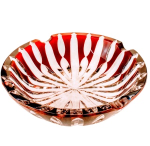 Crystal ruby ashtray Linia