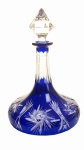 Kobaltowa   kryształowa karafka 800 ml Młynek Oliwka