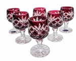 Calici di cristallo color rubino da Vodka  40 ml Ananas 6pezzi