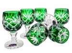 Calici di cristallo color smeraldo da Vodka  40 ml Ananas 6pezzi 