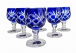 Calici di cristallo color cobalto da Vodka  40 ml Ananas 6pezzi 