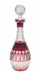 Rubinowa kryształowa karafka na wino 700 ml Francuski
