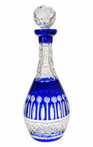 Cobalt Crystal Wine Decanter 700 ml French