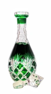 Szmaragdowa kryształowa karafka do Wina Ananas 700 ml