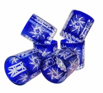 Cobalt crystal whiskey glasses 280 ml Olive grinder