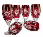 Rubinowe kryształowe kieliszki do Piwa 500 ml Młynek Oliwka  