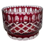 Rubinowa kryształowa misa 20  Krata Oliwka