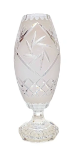 Biały Kryształowy wazon 35 cm Młynek