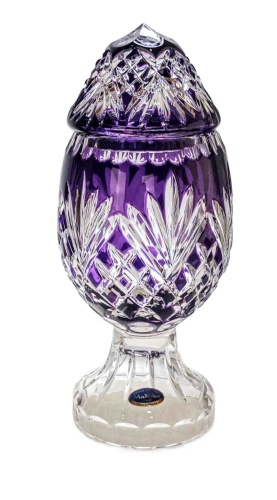 Kristall-Ei im Fabergé-Stil – Amethyst / Ananas-Schliff (20 cm)