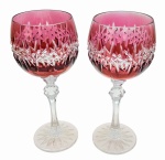 Rubinowe kolorowe kieliszki kryształowe 2 sztuki 