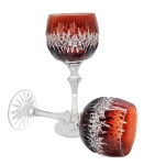 Bursztynowe  kolorowe kieliszki kryształowe 2 sztuki 