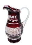 Rubinowy kryształowy dzbanek 1500 ml Krateczka