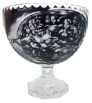 Luksusowa Czarna Misa Kryształowa – „Stworzenie Adama” (25 cm)