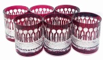 Bicchieri da whisky in cristallo rubino 350ml Paris 6 pz