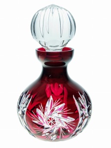 Rubinowa kryształowa karafka 150 ml Młynek